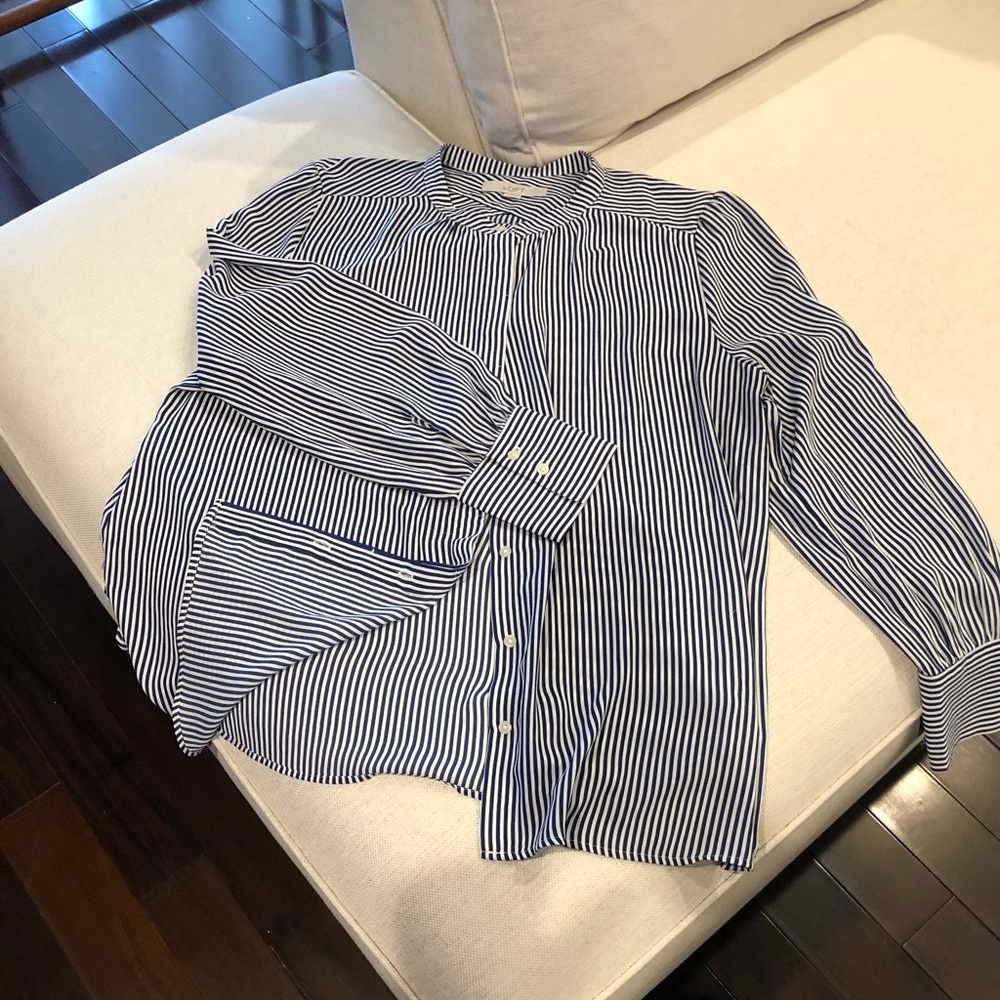 LOFT Striped Blouse